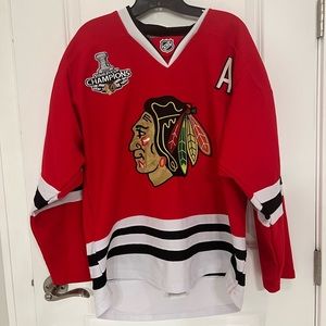 Authentic Patrick Sharp Chicago Blackhawks Stanley Cup Champions 2010 Jersey